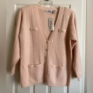 Worthington Ladies Cardigan L  Pit to Pit 23 In Shoulder to bottom 28 In
